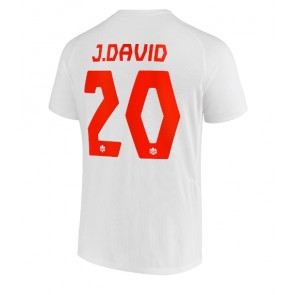 Canada Jonathan David #20 Udebanetrøje VM 2022 Kort ærmer